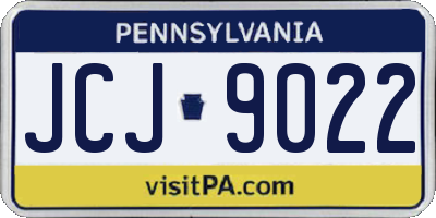 PA license plate JCJ9022