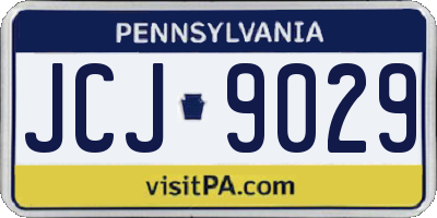 PA license plate JCJ9029