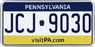 PA license plate JCJ9030