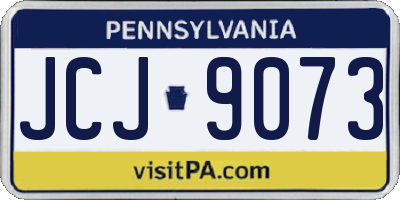 PA license plate JCJ9073