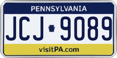PA license plate JCJ9089