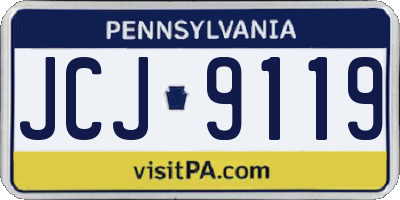 PA license plate JCJ9119