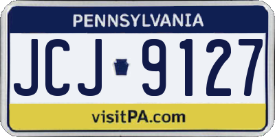 PA license plate JCJ9127