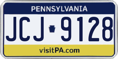 PA license plate JCJ9128