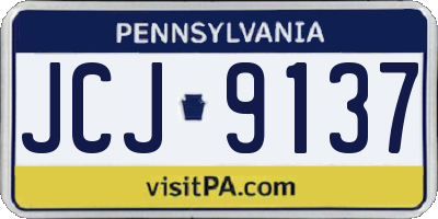 PA license plate JCJ9137