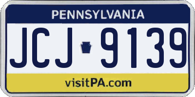 PA license plate JCJ9139