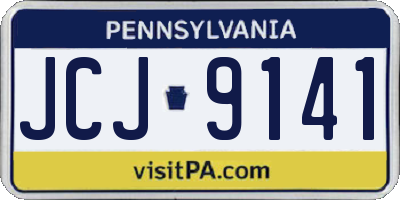 PA license plate JCJ9141
