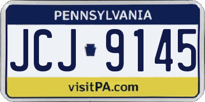 PA license plate JCJ9145