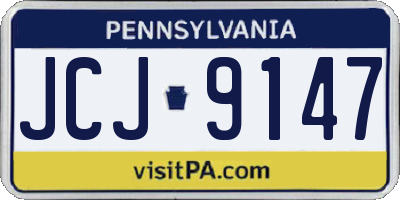 PA license plate JCJ9147