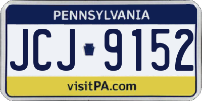 PA license plate JCJ9152