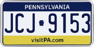 PA license plate JCJ9153