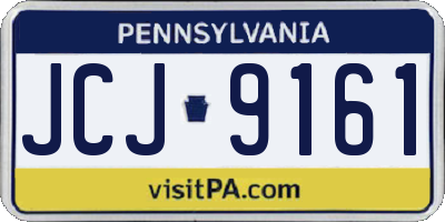 PA license plate JCJ9161