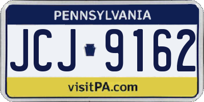 PA license plate JCJ9162