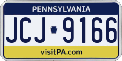 PA license plate JCJ9166