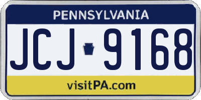 PA license plate JCJ9168