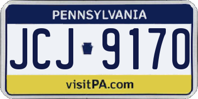 PA license plate JCJ9170
