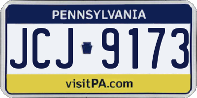 PA license plate JCJ9173