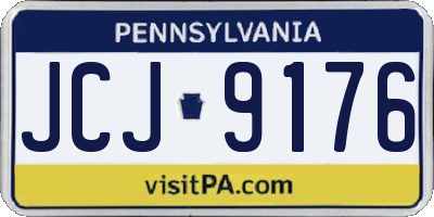 PA license plate JCJ9176