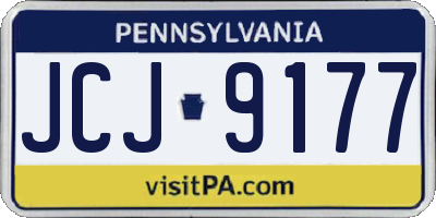 PA license plate JCJ9177