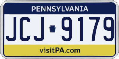 PA license plate JCJ9179