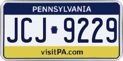 PA license plate JCJ9229