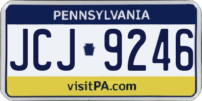 PA license plate JCJ9246
