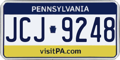 PA license plate JCJ9248