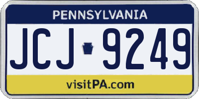 PA license plate JCJ9249
