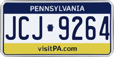 PA license plate JCJ9264