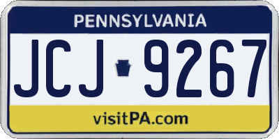 PA license plate JCJ9267