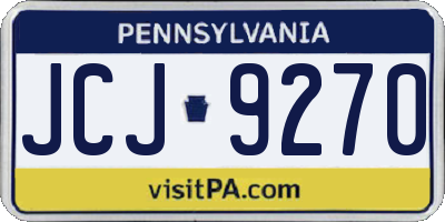 PA license plate JCJ9270