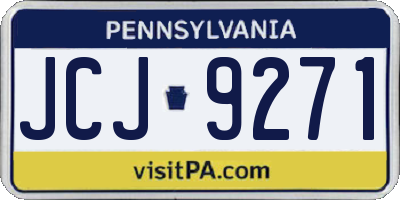 PA license plate JCJ9271