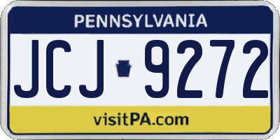 PA license plate JCJ9272