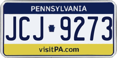 PA license plate JCJ9273