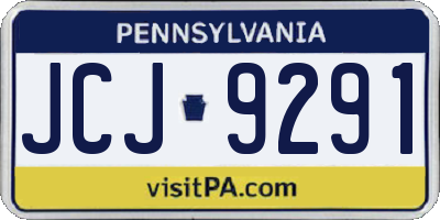 PA license plate JCJ9291