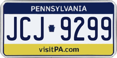 PA license plate JCJ9299