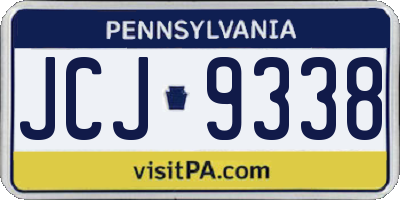 PA license plate JCJ9338