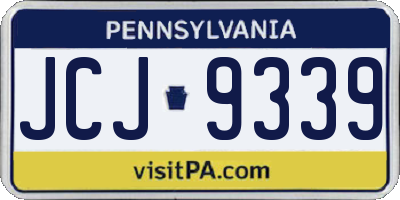 PA license plate JCJ9339