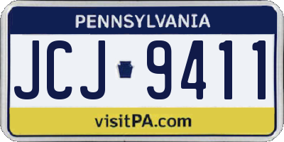 PA license plate JCJ9411