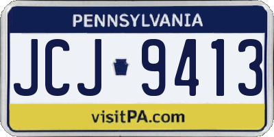 PA license plate JCJ9413