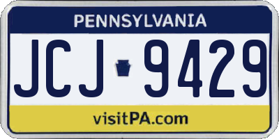 PA license plate JCJ9429