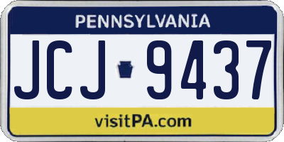 PA license plate JCJ9437