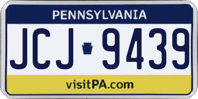 PA license plate JCJ9439