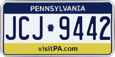PA license plate JCJ9442
