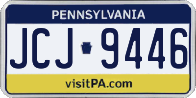 PA license plate JCJ9446