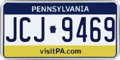 PA license plate JCJ9469