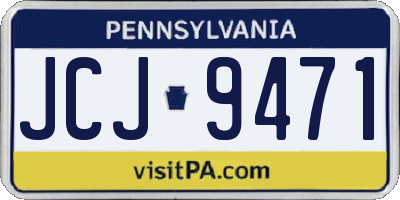 PA license plate JCJ9471