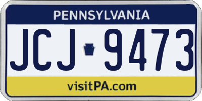 PA license plate JCJ9473