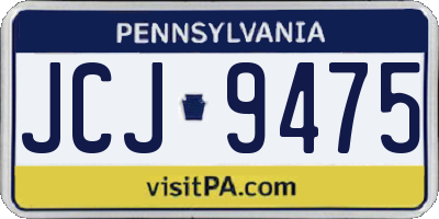 PA license plate JCJ9475