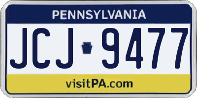 PA license plate JCJ9477